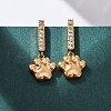 304 Stainless Steel Dangle Stud Earrings EJEW-C148-02G-2