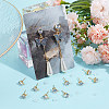 Unicraftale 12 Pairs Brass Cubic Zirconia Stud Earring Findings KK-UN0001-81-2