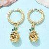 Brass Cubic Zirconia Hoop Earrings EJEW-Q015-02G-5