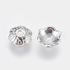 6-Petal Tibetan Style Alloy Flower Bead Caps TIBE-S220-P-RS-1