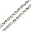 201 Stainless Steel Curb Chain Necklaces for Men NJEW-Q336-08A-P-4