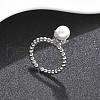 Heart Clover Brass Micro Pave Cubic Zirconia Cuff Bangles & Rings Sets for Women SJEW-R002-02P-02-3