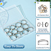  12Pcs 6 Size 201 Stainless Steel Grooved Finger Ring Settings RJEW-TA0001-05P-12