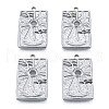 304 Stainless Steel Pendants STAS-N098-212P-2