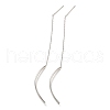 304 Stainless Steel Curved Bar Dangle Stud Earring Findings STAS-Q310-01P-1