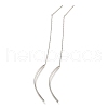 Non-Tarnish 304 Stainless Steel Curved Bar Dangle Stud Earring Findings STAS-Q310-01P-1
