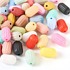 42Pcs 21 Colors Oval Silicone Focal Beads SIL-TA0001-69-3