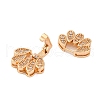Brass Micro Pave Clear Cubic Zirconia Fold Over Clasps KK-C076-09G-2