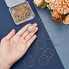 CREATCABIN 80Pcs Long-Lasting Plated Brass Hoop Earrings Findings KK-CN0003-13-3