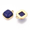 Dyed Natural Lapis Lazuli Square Pendants STAS-N109-211A-G-2