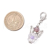 6Pcs Flower Angel Glass & Acrylic Pendant Decorations HJEW-MZ00235-3