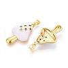 Brass Micro Pave Cubic Zirconia Pendants KK-N257-74A-G-2