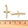 Brass Micro Pave Cubic Zirconia Pendants KK-R229-10G-B-3