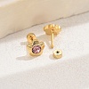 Elegant Stainless Steel Flower Stud Earrings EA4247-2-3