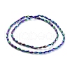 Electroplated Glass Beads Strands EGLA-H100-FP01-3