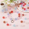 SUNNYCLUE 80Pcs UV Plating Iridescent Acrylic Beads MACR-SC0001-15-4