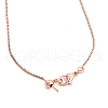 0.9mm Adjustable Slider Brass Box Chain Necklaces for Men Women NJEW-G160-21RG-3