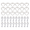 DICOSMETIC 300Pcs 2 Style CCB Plastic Charms CCB-DC0001-03-1