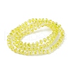 Transparent Electroplate Glass Beads Strands EGLA-F153-AB01-2
