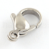 Tarnish Resistant Polished 316 Surgical Stainless Steel Lobster Claw Clasps STAS-R072-11-1