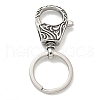 Tibetan Style 316 Surgical Stainless Steel Fittings with 304 Stainless Steel Key Ring FIND-Q101-14AS-1