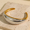 304 Stainless Steel Cuff Bangles for Women BJEW-F489-01-2