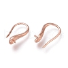 Brass Earring Hooks KK-H102-09RG-2