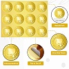34 Sheets Self Adhesive Gold Foil Embossed Stickers DIY-WH0509-079-3