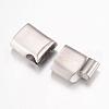 304 Stainless Steel Magnetic Clasps with Glue-in Ends STAS-G071-39P-2