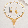 Elegant Alloy Hollow Out Tassel Bridal Earrings & Necklaces Set for Women ME8909-2