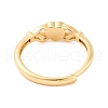 Hand with Heart Natural Mixed Stone Adjustable Rings RJEW-Q817-06G-4