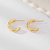 S925 Sterling Silver C-Shaped Stud Earrings RL1507-1-2