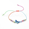 Adjustable Nylon Cord Link Bracelets BJEW-JB04937-M-2