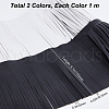 Gorgecraft 2M 2 Colors Faux Leather Fringe Trimmings DIY-GF0006-33-2