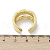 Brass Adjustable Open Cuff Rings for Women RJEW-C129-02G-5