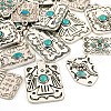16Pcs 8 Styles Synthetic Turquoise Pendants FIND-TA0003-26-3