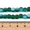 Frosted Transparent Glass Beads Strands GLAA-T032-T6mm-MBB21-4