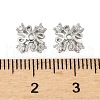 Brass Micro Pave Clear Cubic Zirconia Bead Caps KK-V015-39P-2