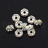 Brass Rhinestone Spacer Beads X-RB-A014-L6mm-28S-NF-1