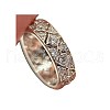 Rhombus Pattern 925 Sterling Silver with Crystal Rhinestone Finger Rings FS-WG922B2-01-5
