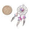 Woven Net/Web with Feather Pendants PALLOY-JF03980-2