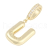 Brass Micro Pave Clear Cubic Zirconia Pendants KK-M289-01U-G-2