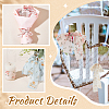AHADERMAKER 3 Rolls 3 Styles Flower Printed Polyester Frayed Fringe Ribbon OCOR-GA0001-86-7