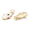 Brass Enamel Pendants KK-P204-11G-C-3