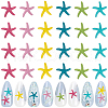 60Pcs 6 Colors Starfish Iron Alloy Cabochon MRMJ-WH20004-09A-1