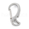 304 Stainless Steel Push Gate Snap Keychain Clasp Findings STAS-C024-19P-2