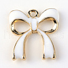 Bowknot Alloy Enamel Pendants X-ENAM-Q033-22C-2