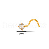 316L Surgical Stainless Steel Clear Cubic Zirconia Fishtail Nose Rings WG27769-01-3