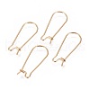 Ion Plating(IP) 304 Stainless Steel Hoop Earrings Findings Kidney Ear Wires STAS-L216-22B-G-1