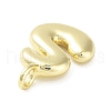 Rack Plating Brass Balloon Letter Pendants KK-C050-01G-S-2